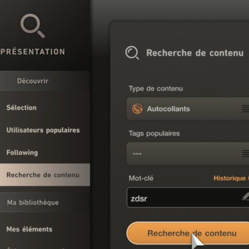 recherche de contenu